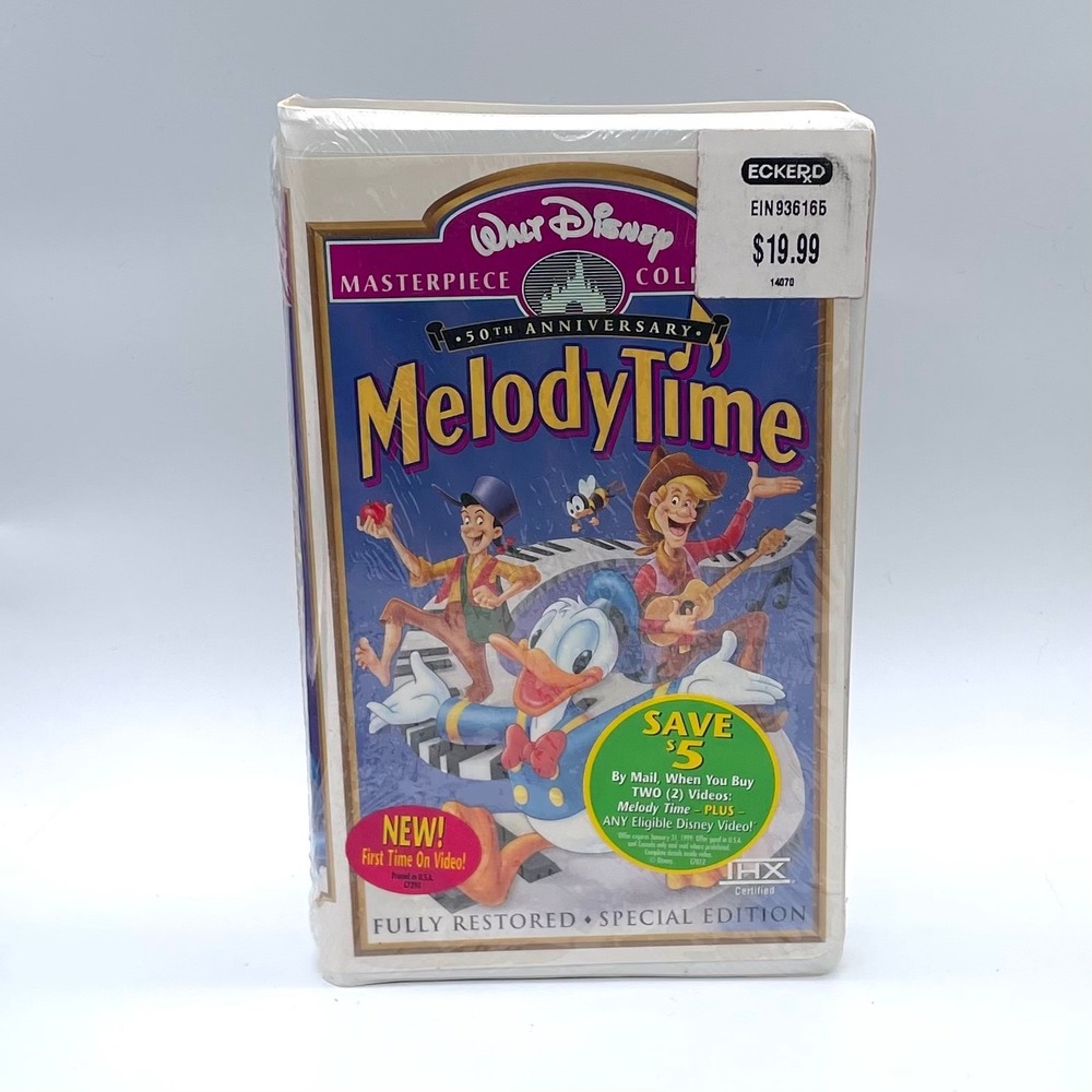 Melody Time‎ Disney Masterpiece Collectors Edition VHS 1998 50th Anniv. SEALED